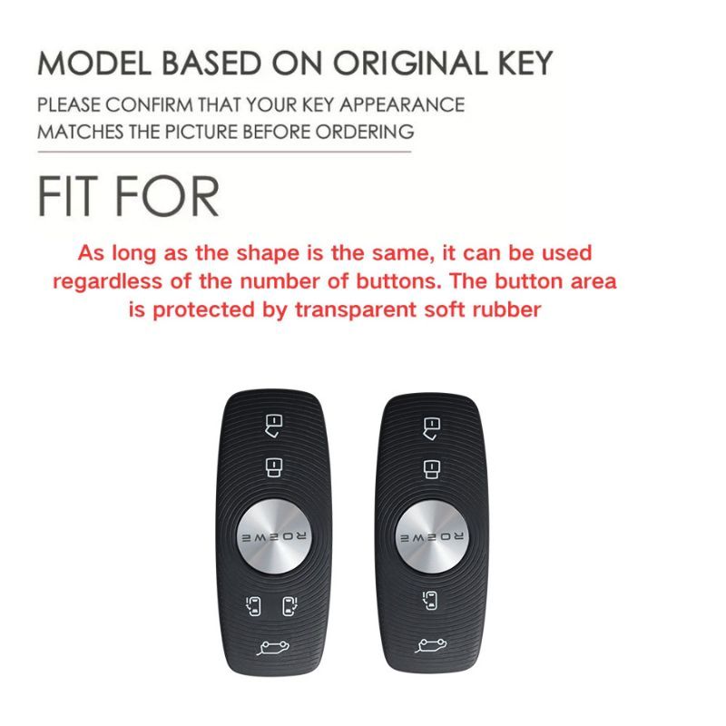 Load image into Gallery viewer, Roewe Zinc Alloy + Leather Car Key Fob Case Cover For Ei5, ERX5, eRX5, MARVEL X, i6, iMAX8
