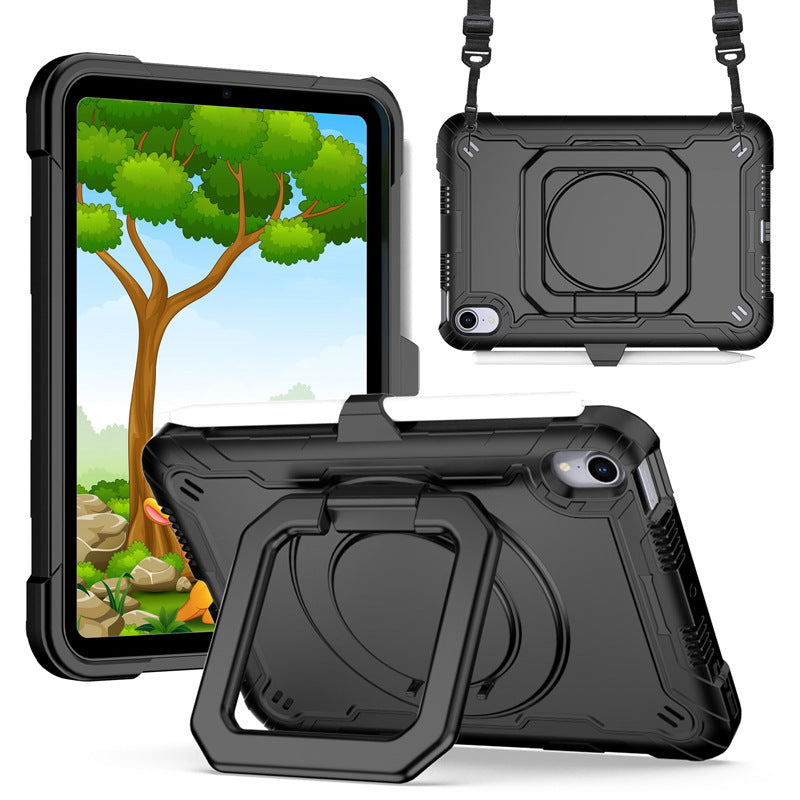 Load image into Gallery viewer, [Built-in Shoulder Strap][With Pen Slot] Apple iPad 7/8/9 10.2&#39;&#39; 7/8/9th Gen (2019/2020/2021) EVA Friendly Heavy Duty Ring Holder Stand Case
