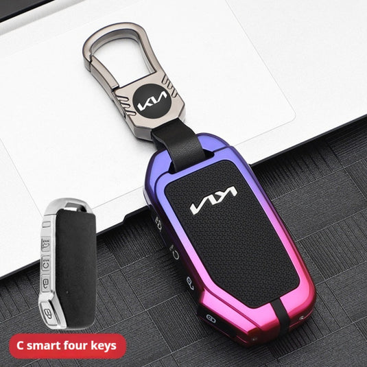 Kia Zinc Alloy + Silicone Car Key Fob Case Cover For K5, Seltos, Sportage, Sorento, Cerato, Ceed, Niro EV, Telluride, Soul, Proceed - i-Station Mobile Phone & Electronic Device Repair and Accessories
