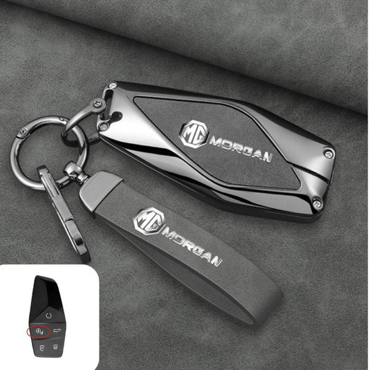 MG Zinc Alloy + PU Leather Smart Remote Control Car Key Fob Case Cover For MG ONE