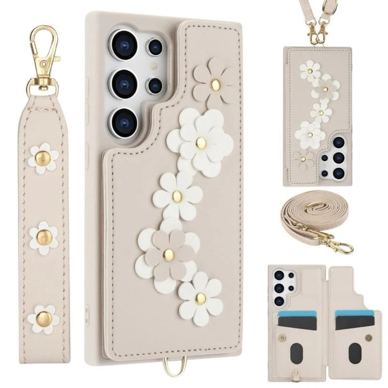 Load image into Gallery viewer, [With Card Slot] Samsung Galaxy A13 4G/5G/A04S/A04/M13 5G - Flower-decorated Leather Wallet Series Stand Case
