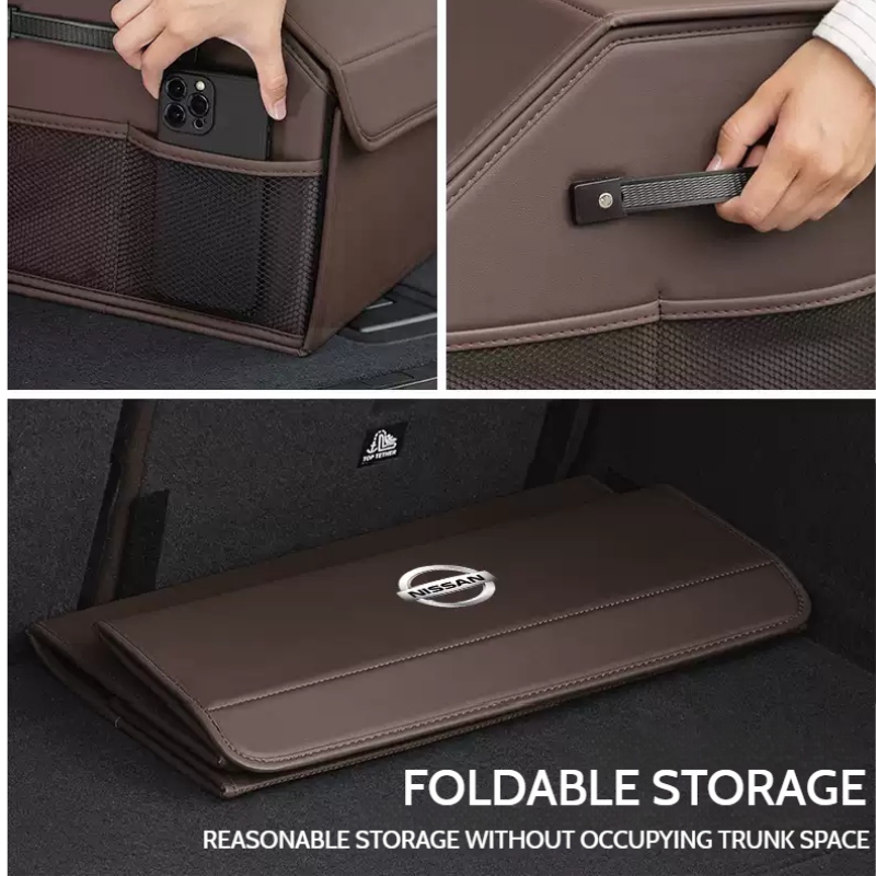Load image into Gallery viewer, Nissan Microfiber Leather Car Trunk Storage Box for Sylphy, Qashqai, Terra, X-Trail, Patrol, Navara
