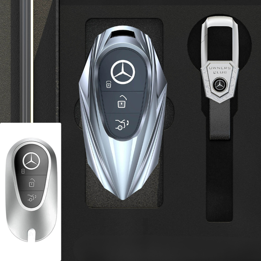 Mercedes Benz Mecha Style Zinc Alloy Car Key Fob Case Cover For Benz A, B, C, E, S, G-Class, GLA, GLB, GLC, GLE, GLS, CLA, CLS, EQC - i-Station Mobile Phone & Electronic Device Repair and Accessories