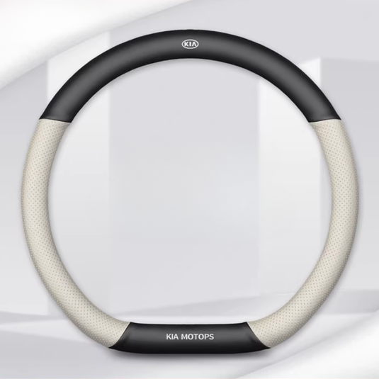Kia Nappa & Carbon Fiber Car Steering Wheel Covers for K3, K5, K2, Sonet, Sportage, Seltos, KX3, Stonic, K4, KX5, Pegas, EV5
