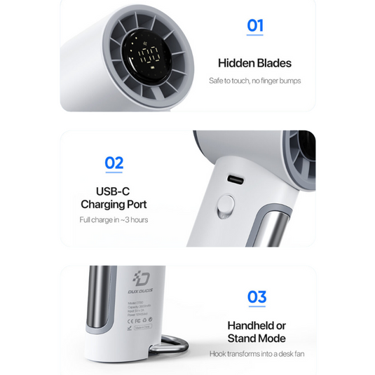 DT80 - 3600mAh Mini USB Portable Turbo Outdoor Handheld Fan - i-Station Mobile Phone & Electronic Device Repair and Accessories