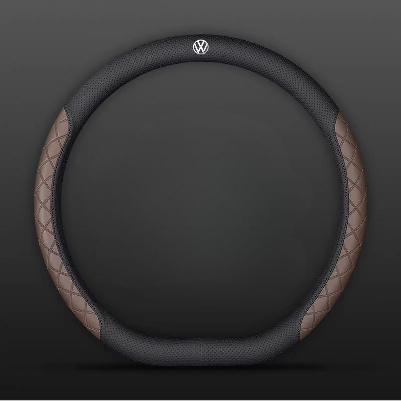 Load image into Gallery viewer, Volkswagen PU Leather Steering Wheel Cover with Heat-Pressed Embossed Texture For Volkswagen Magotan, Passat, ID.4, Lavida, Golf, CC, Teramont, Tiguan L
