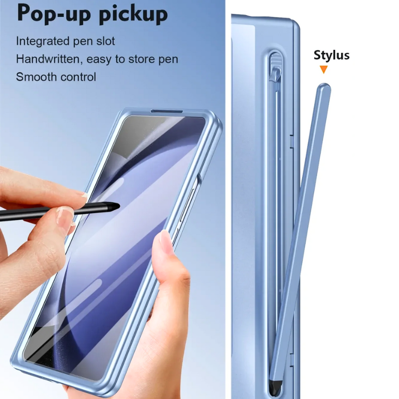 [With Stand] Samsung Galaxy Z Fold 6 SM-F956 Hinge Folding Full Protection Tempered Glass Essentials Series Case - i-Station Mobile Phone & Electronic Device Repair and Accessories