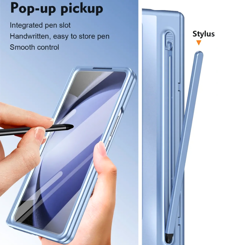 Load image into Gallery viewer, [With Stand] Samsung Galaxy Z Fold 6 SM-F956 Hinge Folding Full Protection Tempered Glass Essentials Series Case
