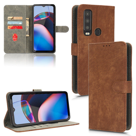 [With Card Solt] Motorola Moto Defy 2 - Flip Folio Case with Card Holders Leather Wallet Case With 2PC 9HD Tempered Glass Screen Protector