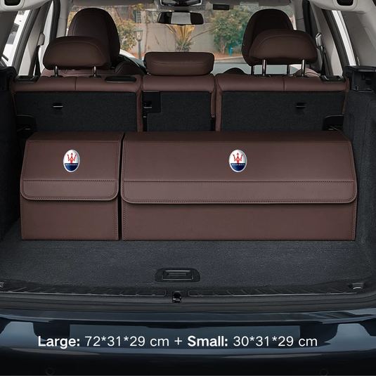 Maserati Microfiber Leather Car Trunk Storage Box for Quattroporte, Ghibli, Levante, Grecale