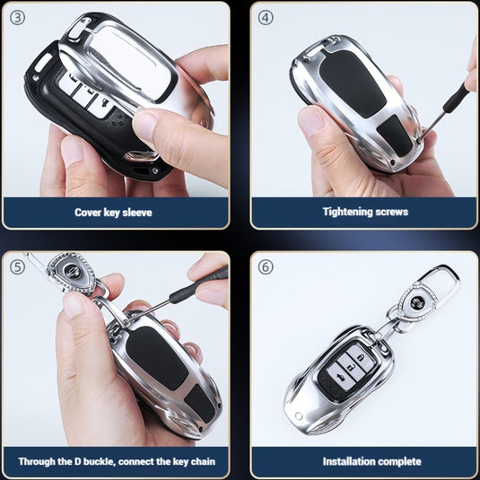 Mazda Stylish Metal Car Key Protective Case For CX-5, CX-3, CX-30, CX-8, MX-5, Mazda3,6