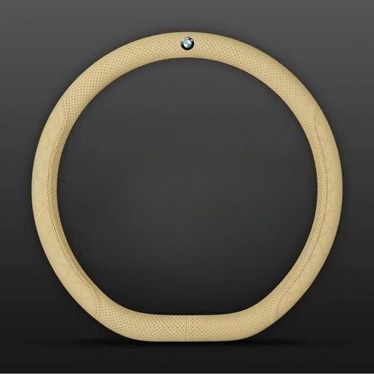 BMW PU Leather Steering Wheel Cover with Heat-Pressed Embossed Texture For 5 Series (530), 3 Series, 7 Series, 1 Series, X1, X2, X3, X4, X5, i3, iX3