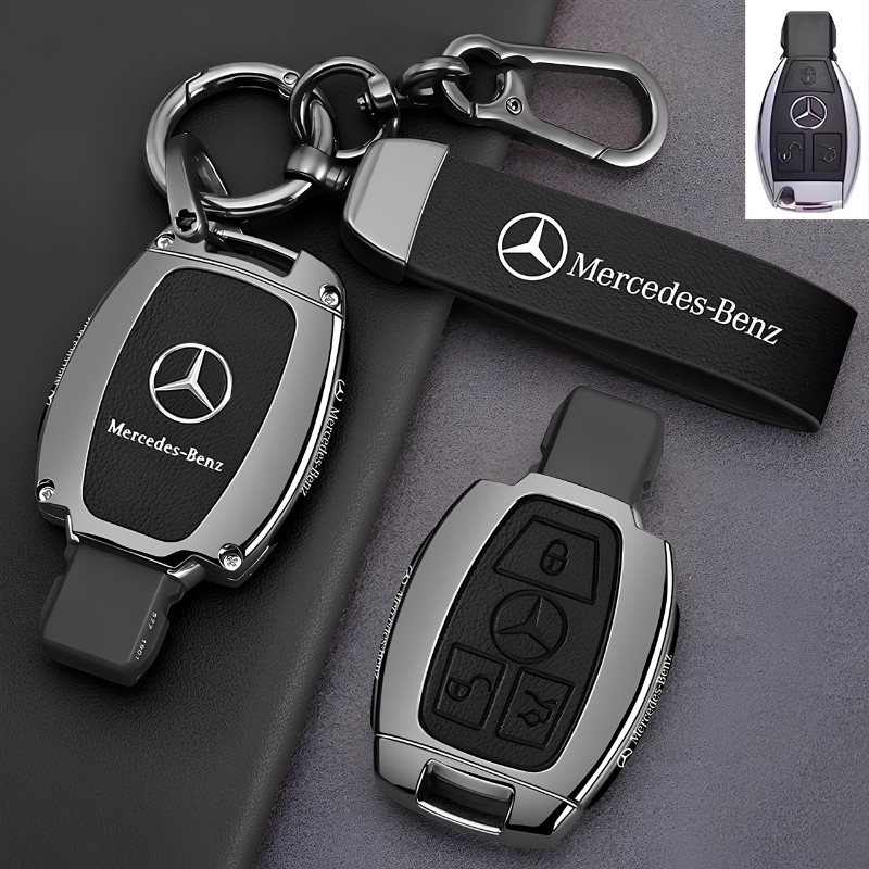 Load image into Gallery viewer, Mercedes Benz Premium Leather Protection Car Key Fob Case Cover for For Benz A, C, E, S, G-Class, GLA, GLB, GLC, GLE, GLS, CLA, CLS, EQC - i-Station Mobile Phone &amp; Electronic Device Repair and Accessories
