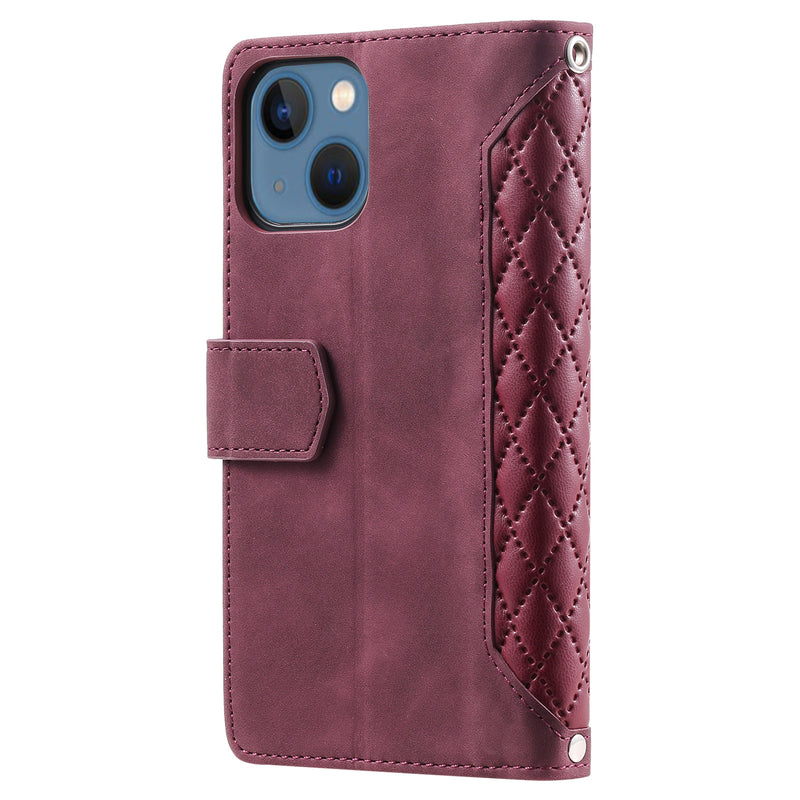 Load image into Gallery viewer, [With Card Slot] Apple iPhone 16/Pro/Pro Max/Plus Zippered Leather Flip Wallet Series Case
