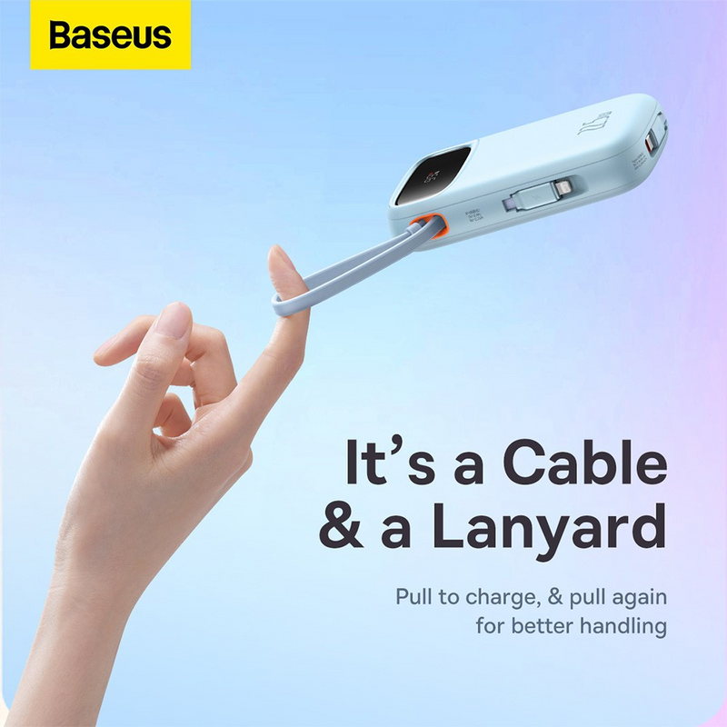 Load image into Gallery viewer, Baseus Qpow2 Dual-Cable Digital Display Fast Charge Power Bank 10000mAh 22.5W
