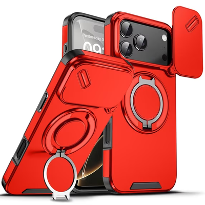 [With Slide Lens Cover] Apple iPhone 17 Pro Max / 18 Pro Max Military-Grade Shockproof Protective Stand Series Case - i-Station Mobile Phone & Electronic Device Repair and Accessories