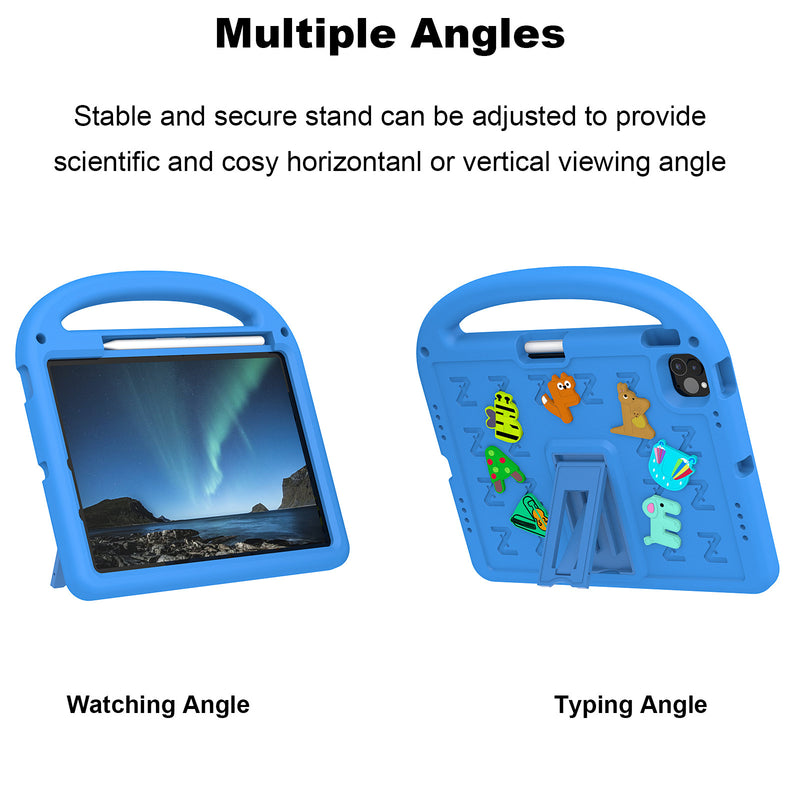 Load image into Gallery viewer, [Built-in Pen Slot][With Shoulder Strap] Apple iPad Air 11-inch M2/3 (2024/2025) Cartoon Kids Shockproof Protective Case
