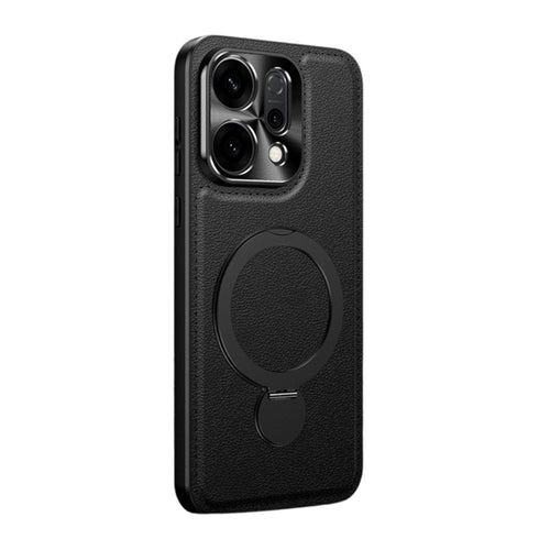 [Built-in Stand] Oppo Reno12 & Pro Full-Cover Metal Magnetic Stand PU Leather Phone Case