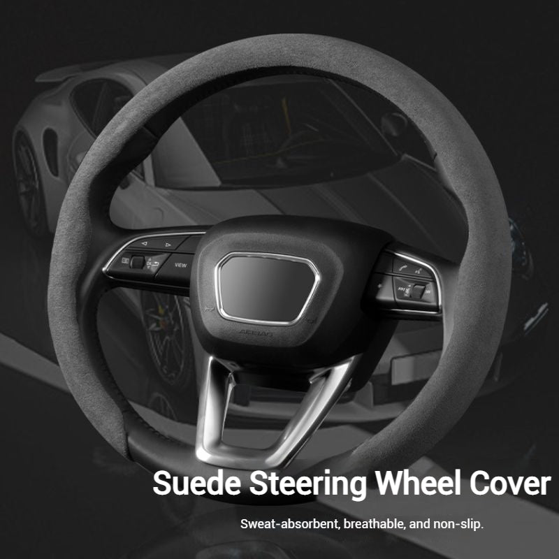 Load image into Gallery viewer, Nissan Suede Car Steering Wheel Covers For Teana (14th Gen), Sylphy Classic, X-Trail, Qashqai, Tiida, Sunny, Livina - i-Station Mobile Phone &amp; Electronic Device Repair and Accessories
