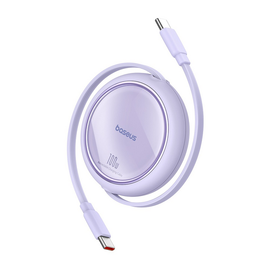 Baseus Free2Draw Mini Retractable Charging Cable Type-C to Type-C 100W 1m Compatible for iPhone 15 16 Series