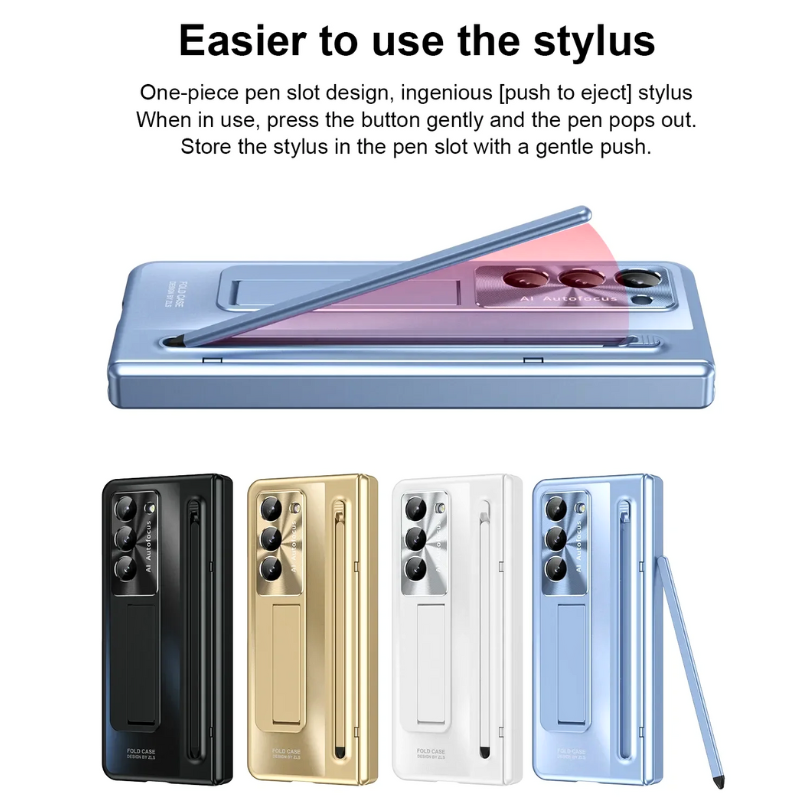 [With Stand] Samsung Galaxy Z Fold 6 SM-F956 Hinge Folding Full Protection Tempered Glass Essentials Series Case - i-Station Mobile Phone & Electronic Device Repair and Accessories
