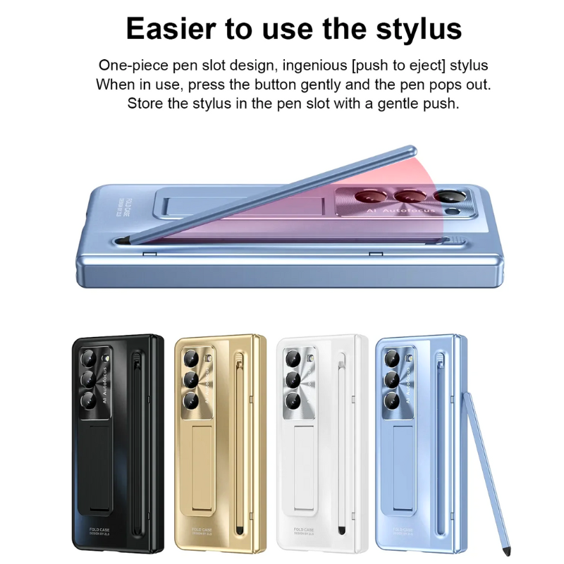 Load image into Gallery viewer, [With Stand] Samsung Galaxy Z Fold 6 SM-F956 Hinge Folding Full Protection Tempered Glass Essentials Series Case
