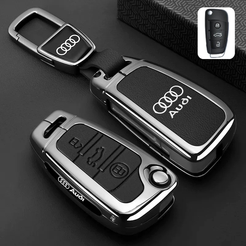 Load image into Gallery viewer, Audi Premium Leather Protection Car Key Fob Case Cover For A3, A4, A5, A6, Q2, Q3, Q5, Q7, Q8, e-tron - i-Station Mobile Phone &amp; Electronic Device Repair and Accessories
