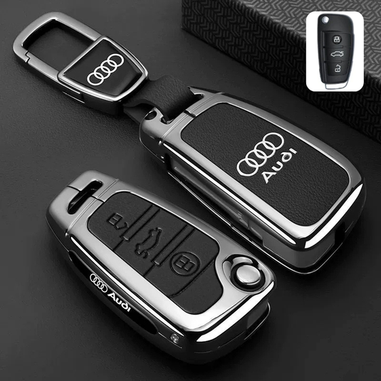 Audi Premium Leather Protection Car Key Fob Case Cover For A3, A4, A5, A6, Q2, Q3, Q5, Q7, Q8, e-tron - i-Station Mobile Phone & Electronic Device Repair and Accessories
