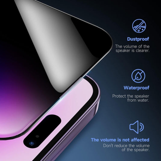 [Easy Automatic Fit Self-Installation Kit] [Privacy] iPhone 11/Pro/Max - Magic Box Full Covered 9H Hardness HD Tempered Glass Screen Protector