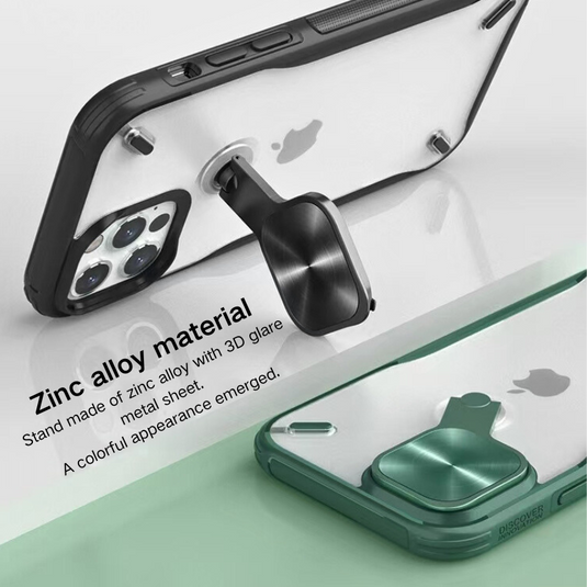 [Built-in Stand][Built-in Lens Cover] Apple iPhone 13/Pro/Pro Max Nillkin Full-cover Shockproof Stand Series Case