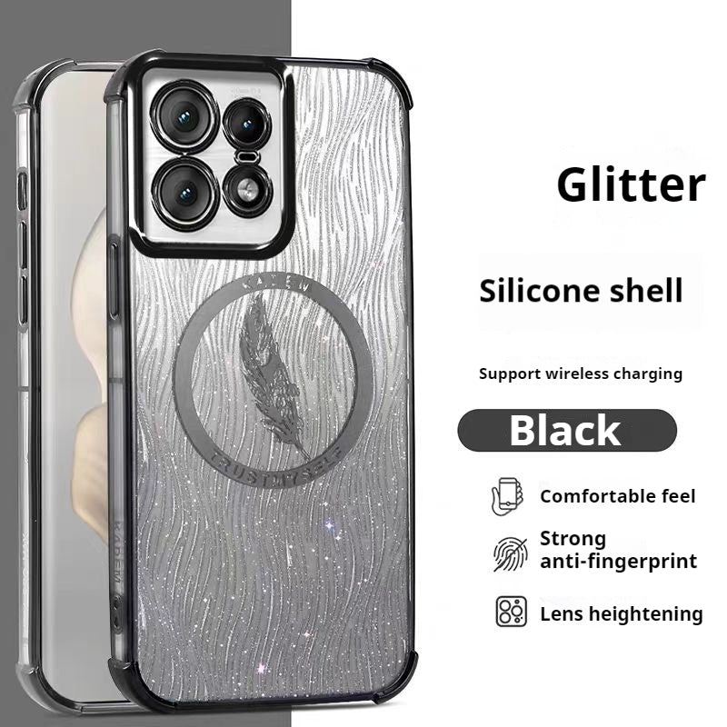 Load image into Gallery viewer, [Built-in Mirror Bracket][Magsafe Compatible] Motorola Moto G60 Electroplated Glitter Shockproof Blingbling Series Case
