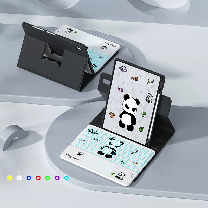 Load image into Gallery viewer, [With Backlit] Apple iPad 5/6 9.7'' 5/6th Gen (2017/2018) - Cartoon Rotation Magnetic Adsorption Keyboard Case - i-Station Mobile Phone &amp; Electronic Device Repair and Accessories
