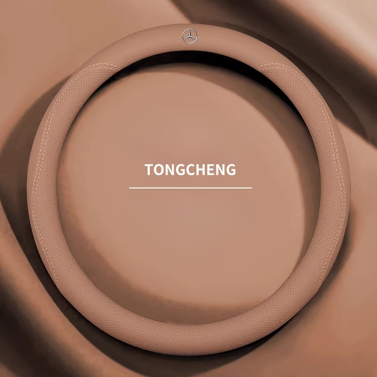 Mercedes-Benz Genuine Leather Breathable Steering Wheel Cover for E300L, C260L, GLC300, S450, GLE450, A200, GLK300