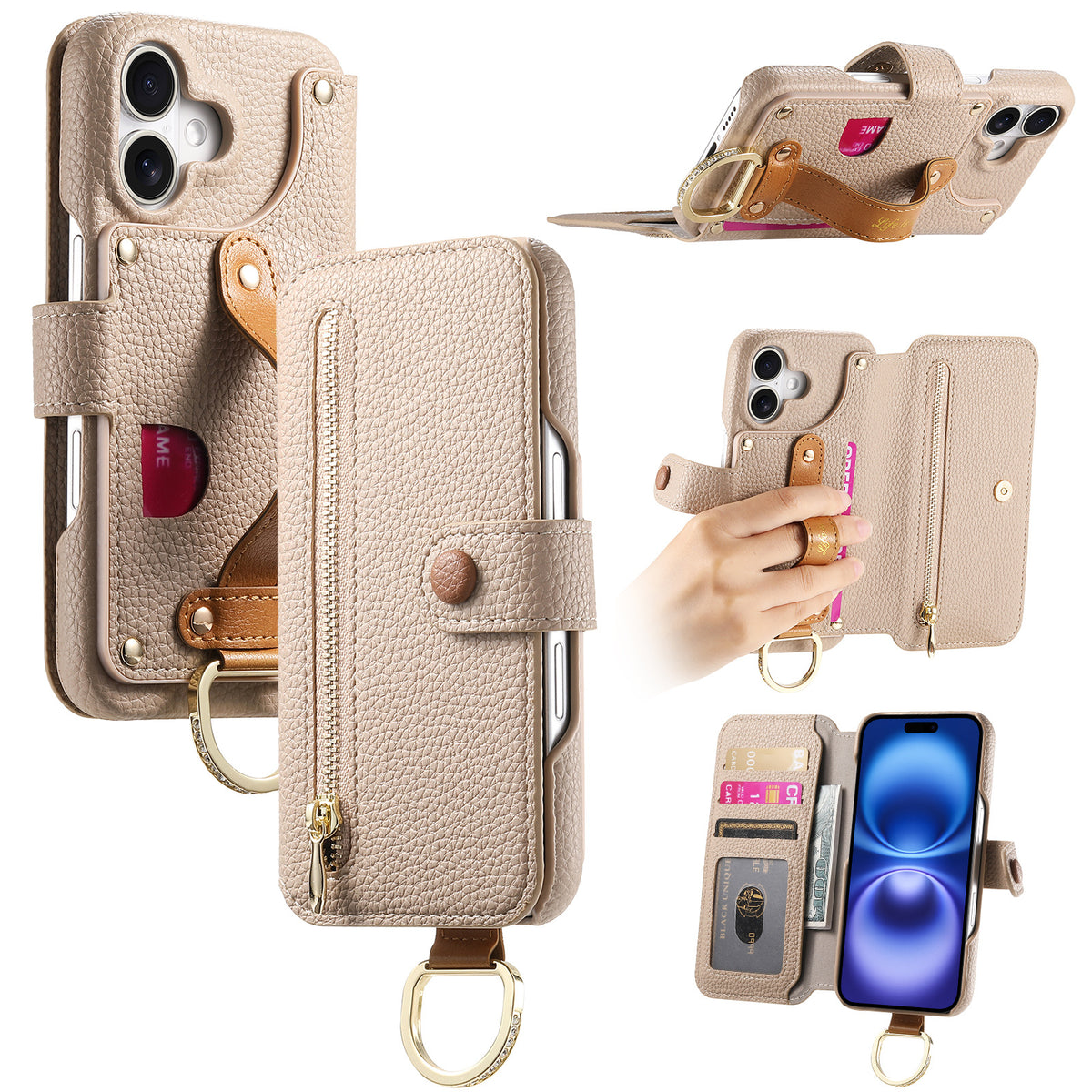 [With RFID Blocking Material] Samsung Galaxy S22 Plus/Ultra - PU Leather Zipper Flip Wallet Series Case - i-Station Mobile Phone & Electronic Device Repair and Accessories