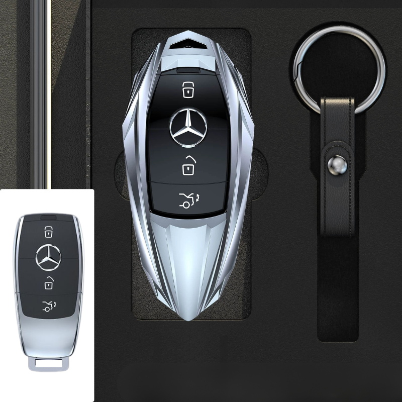 Load image into Gallery viewer, Mercedes Benz Mecha Style Zinc Alloy Car Key Fob Case Cover For Benz A, B, C, E, S, G-Class, GLA, GLB, GLC, GLE, GLS, CLA, CLS, EQC - i-Station Mobile Phone &amp; Electronic Device Repair and Accessories
