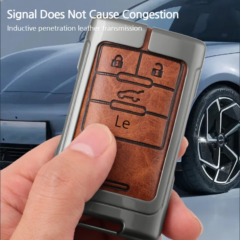 Load image into Gallery viewer, Chevrolet Zinc Alloy + PU Leather Car Key Fob Case Cover For Malibu, Equinox, Trax, Express, Silverado, Captiva
