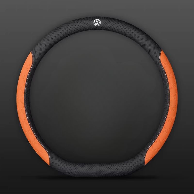 Load image into Gallery viewer, Volkswagen PU Leather Steering Wheel Cover with Heat-Pressed Embossed Texture For Volkswagen Magotan, Passat, ID.4, Lavida, Golf, CC, Teramont, Tiguan L
