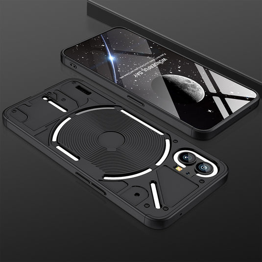 Nothing Phone 1 - Shockproof Matte PC Silky Slim Fit Scratch Case With 2PC Tempered Glass Screen Protector