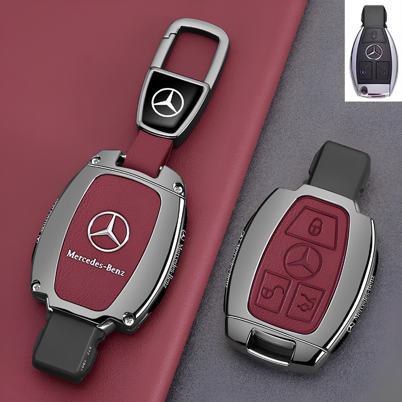 Load image into Gallery viewer, Mercedes Benz Premium Leather Protection Car Key Fob Case Cover for For Benz A, C, E, S, G-Class, GLA, GLB, GLC, GLE, GLS, CLA, CLS, EQC - i-Station Mobile Phone &amp; Electronic Device Repair and Accessories
