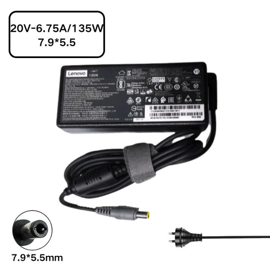 [20V-6.75A/135W][7.9*5.5] Lenovo W500 W510 Laptop AC Power Supply Adapter Charger