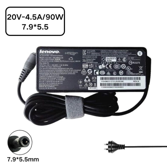 [20V-4.5A/90W][7.9*5.5] Lenovo Edge 11 13 E10 E220S E31 E420 E420S L420 L421 L520 X201 X201i Laptop AC Power Supply Adapter Charger