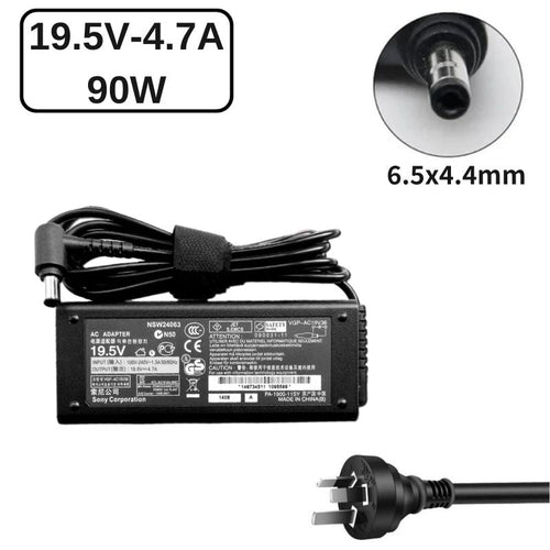 [90W/19.5V-4.7A][6.5x4.4] Sony Vaio PCG-FR Series VGA-AC19V42 ADP-90TH F AC Power Adapter Laptop Wall Charger (AU Plug) - Polar Tech Australia