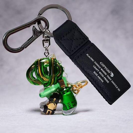 Cyberpunk Dino Car Keychain – Compact, Lightweight & Stylish