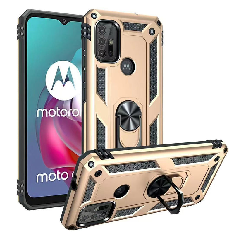 Load image into Gallery viewer, [Built-in Ring Bracket] Motorola Moto G30/G10 Anti-slip Protective Hard Heavy Duty Series Case
