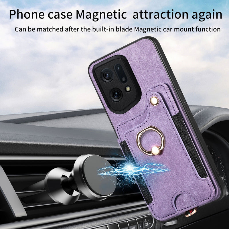 Load image into Gallery viewer, [Built-in Ring Kickstand] OPPO A80 5G - Multi-functional Wallet Stand Shockproof Case With Lanyard
