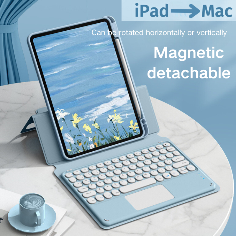 Load image into Gallery viewer, [Detachable] Apple iPad 5/6 9.7&#39;&#39; 5/6th Gen (2017/2018) Magnetic Touch Wireless Keyboard Case
