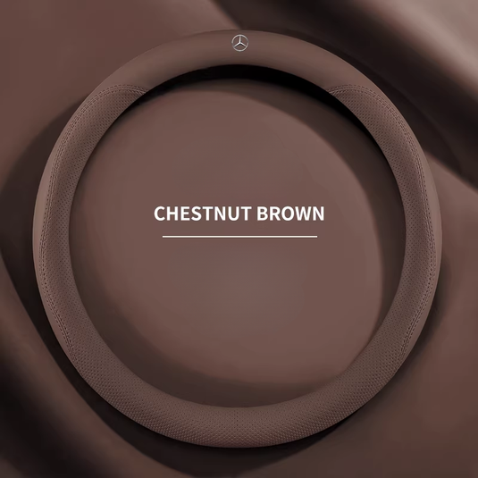 Mercedes-Benz Genuine Leather Breathable Steering Wheel Cover for E300L, C260L, GLC300, S450, GLE450, A200, GLK300