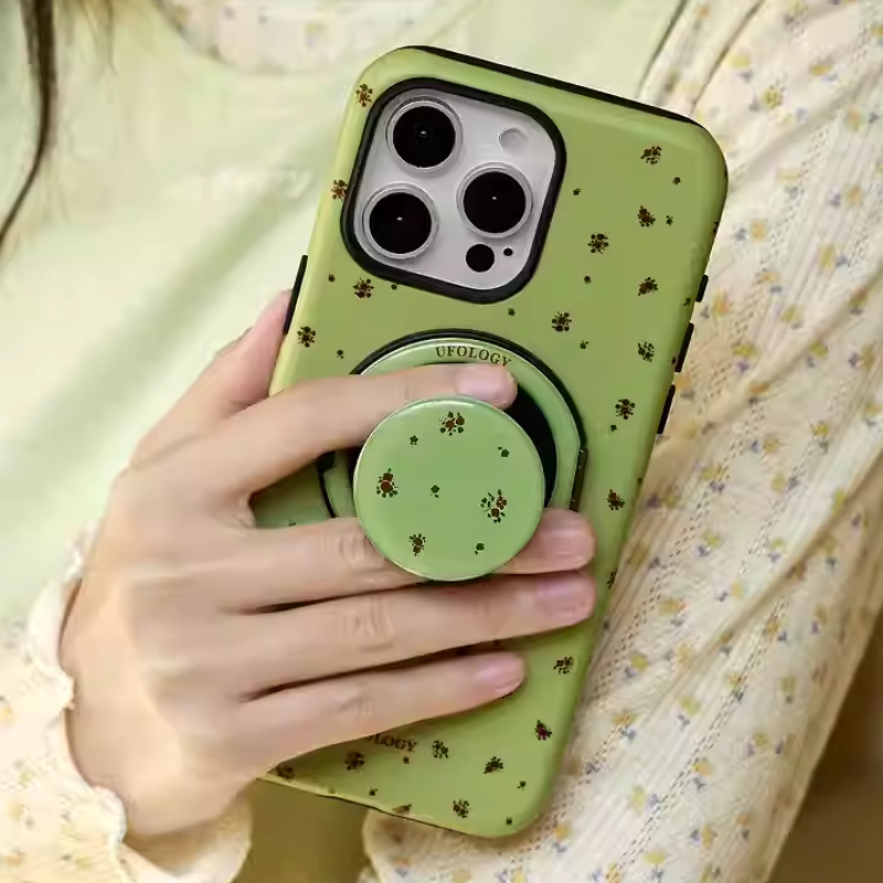 Load image into Gallery viewer, [Magsafe Compatible] Apple iPhone 17/Pro/Max - Ditsy Floral Design 2-in-1 Shockproof Phone Stand Case
