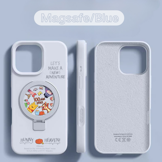 [Built-in Stand] Apple iPhone 14/Pro/Pro Max Liquid Silicone Magnetic Cartoon Essentials Series Case