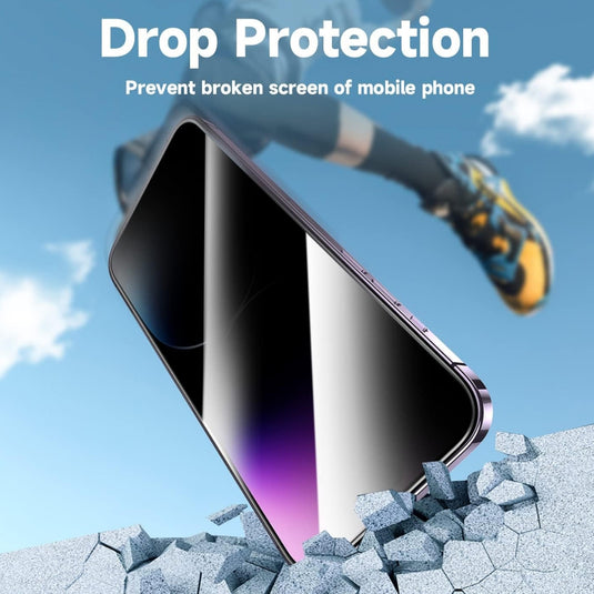 [Easy Automatic Fit Self-Installation Kit] [Privacy] iPhone 11/Pro/Max - Magic Box Full Covered 9H Hardness HD Tempered Glass Screen Protector